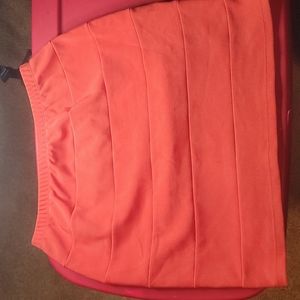 Coral color mid thigh skirt